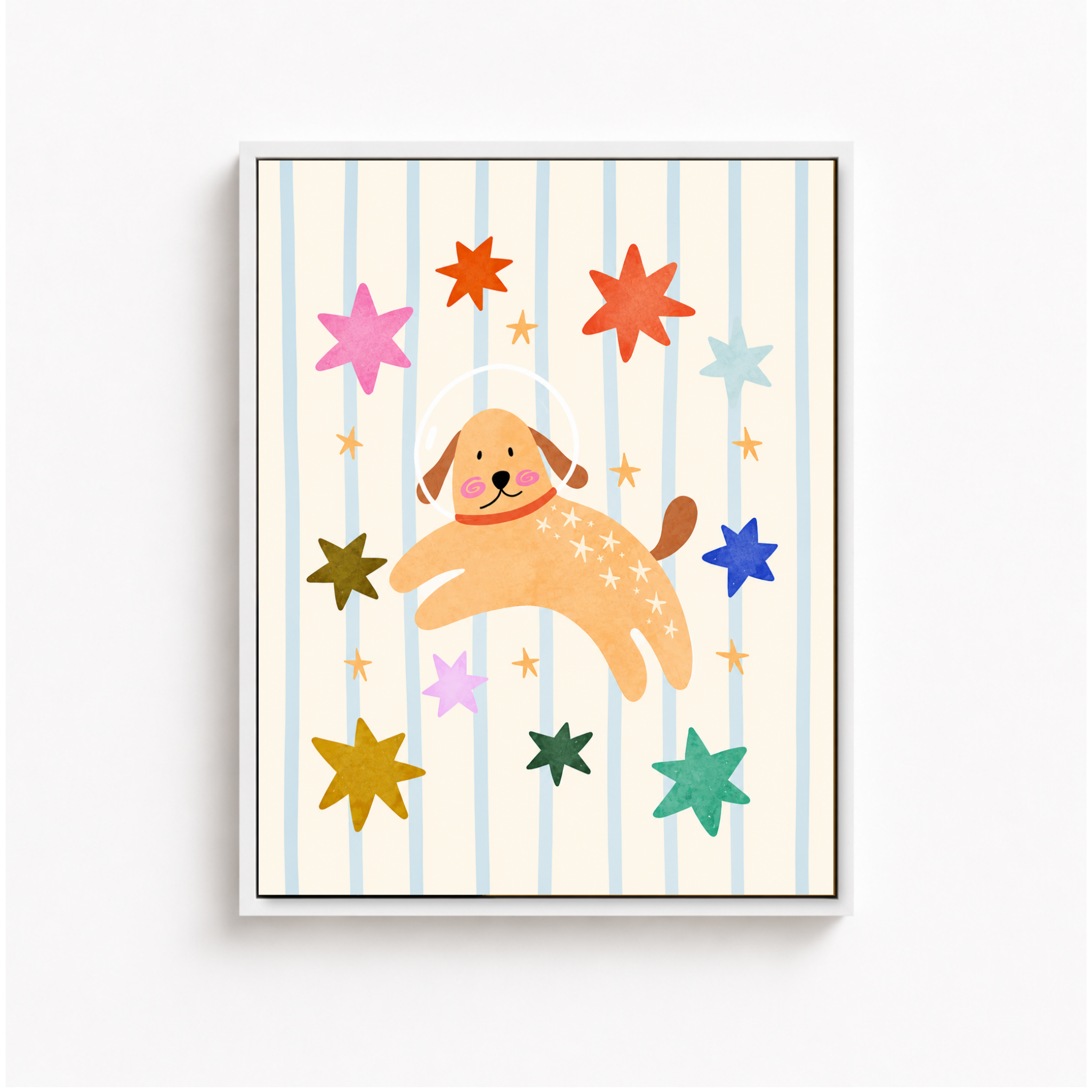 Astronaut Puppy Canvas Wall Art Aura Canvas