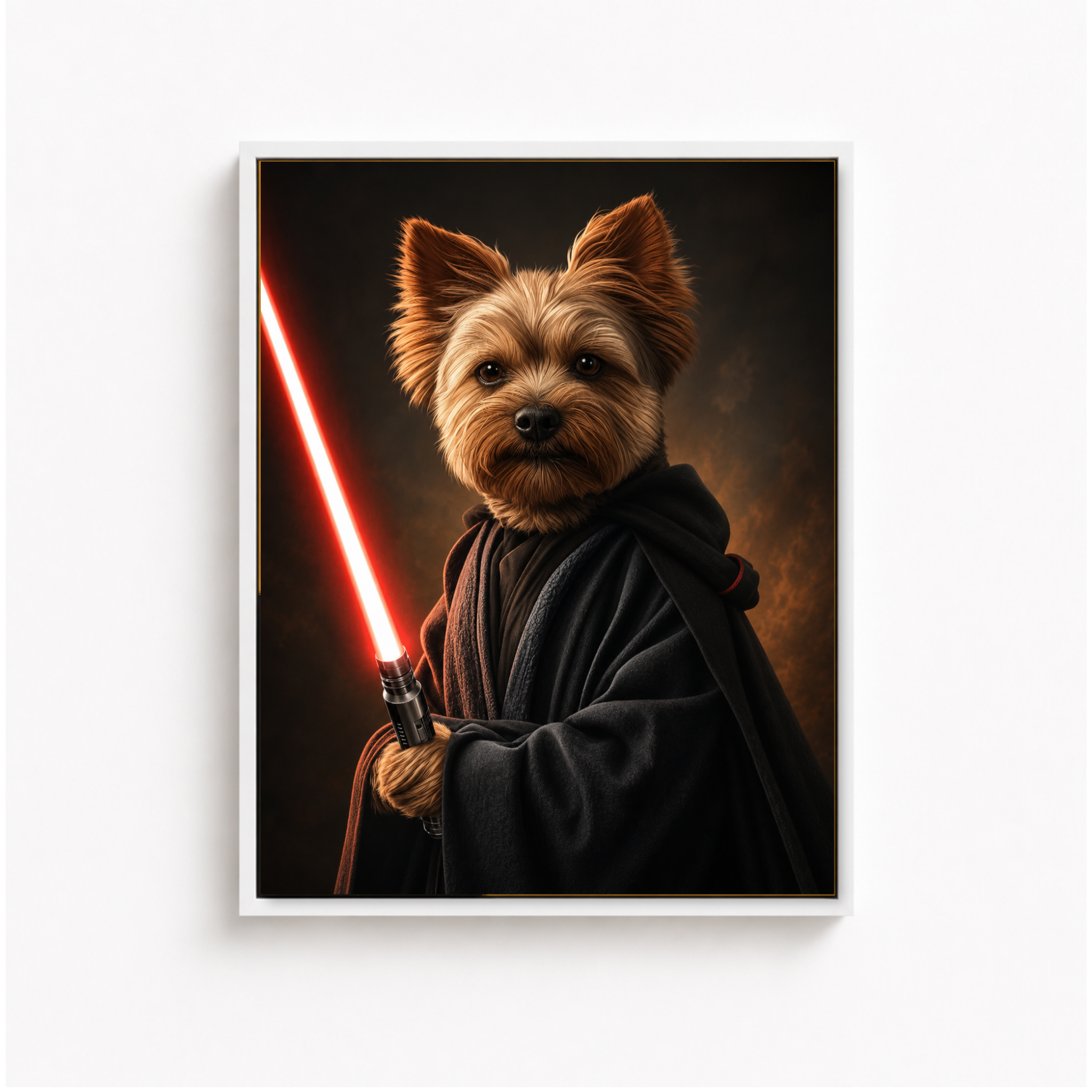 Custom Space Warrior Pet Portrait Canvas Aura Canvas