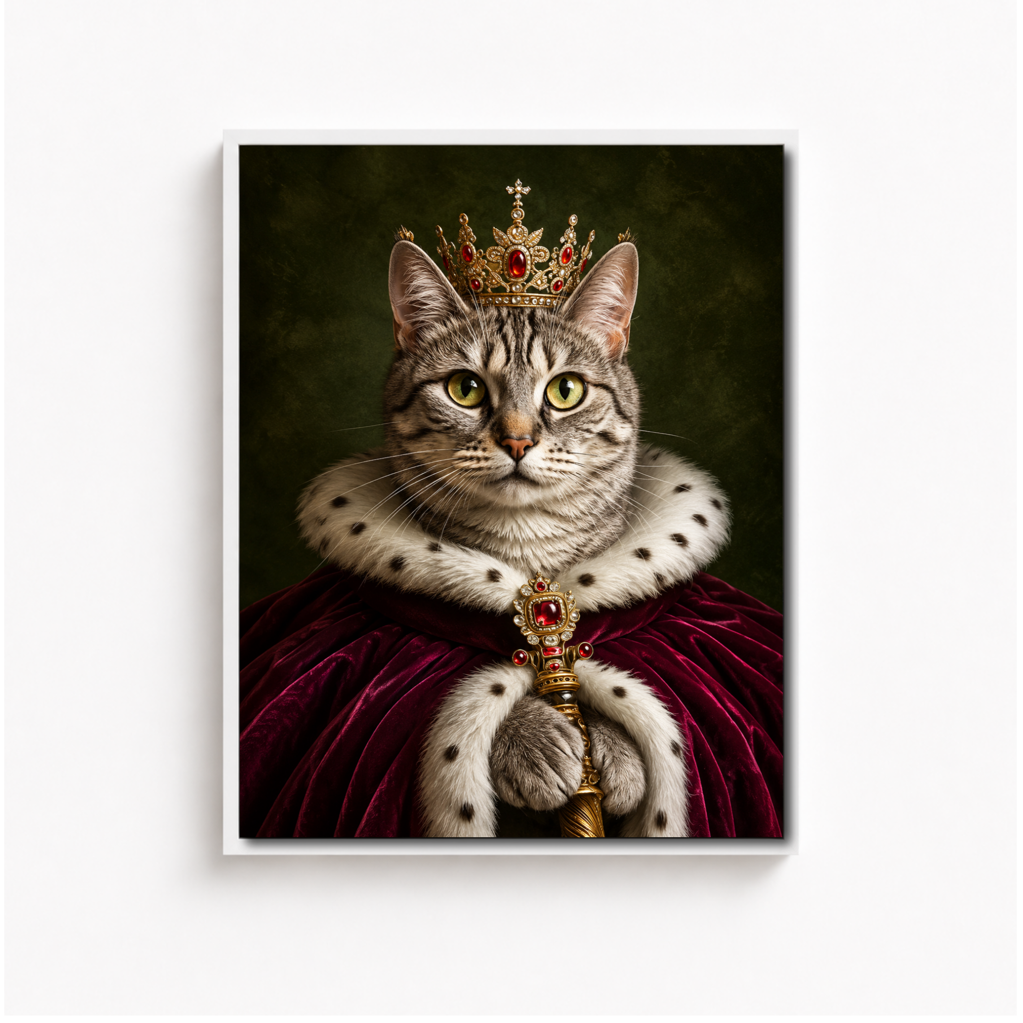 Custom Royal Pet Portrait Canvas Aura Canvas
