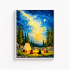 Starry Camping Canvas Wall Art Aura Canvas
