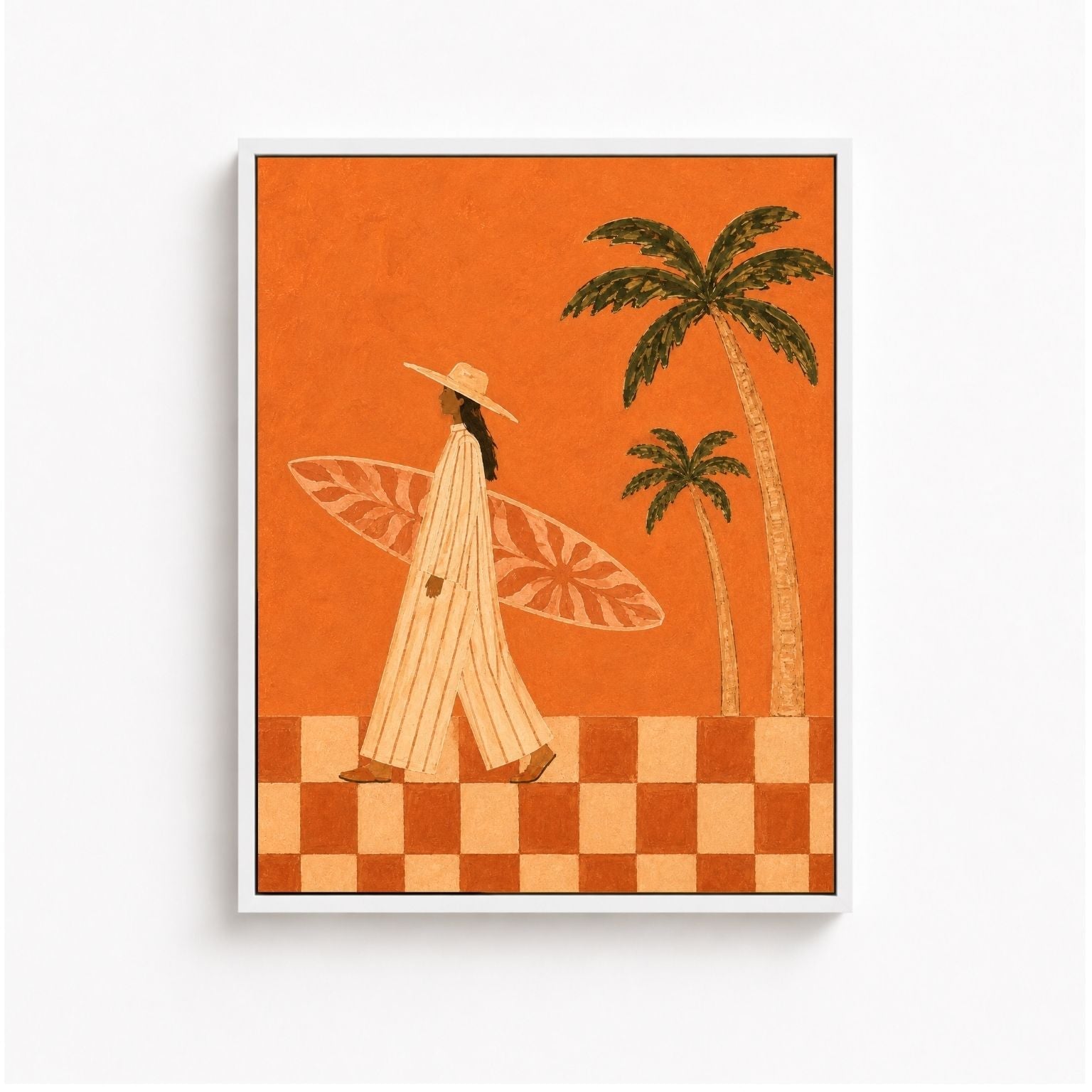 Surfer Girl Canvas Wall Art