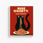 Funny Spaghetti Cat Canvas Wall Art Aura Canvas