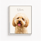 Custom Pet Remembrance Portrait Canvas Aura Canvas