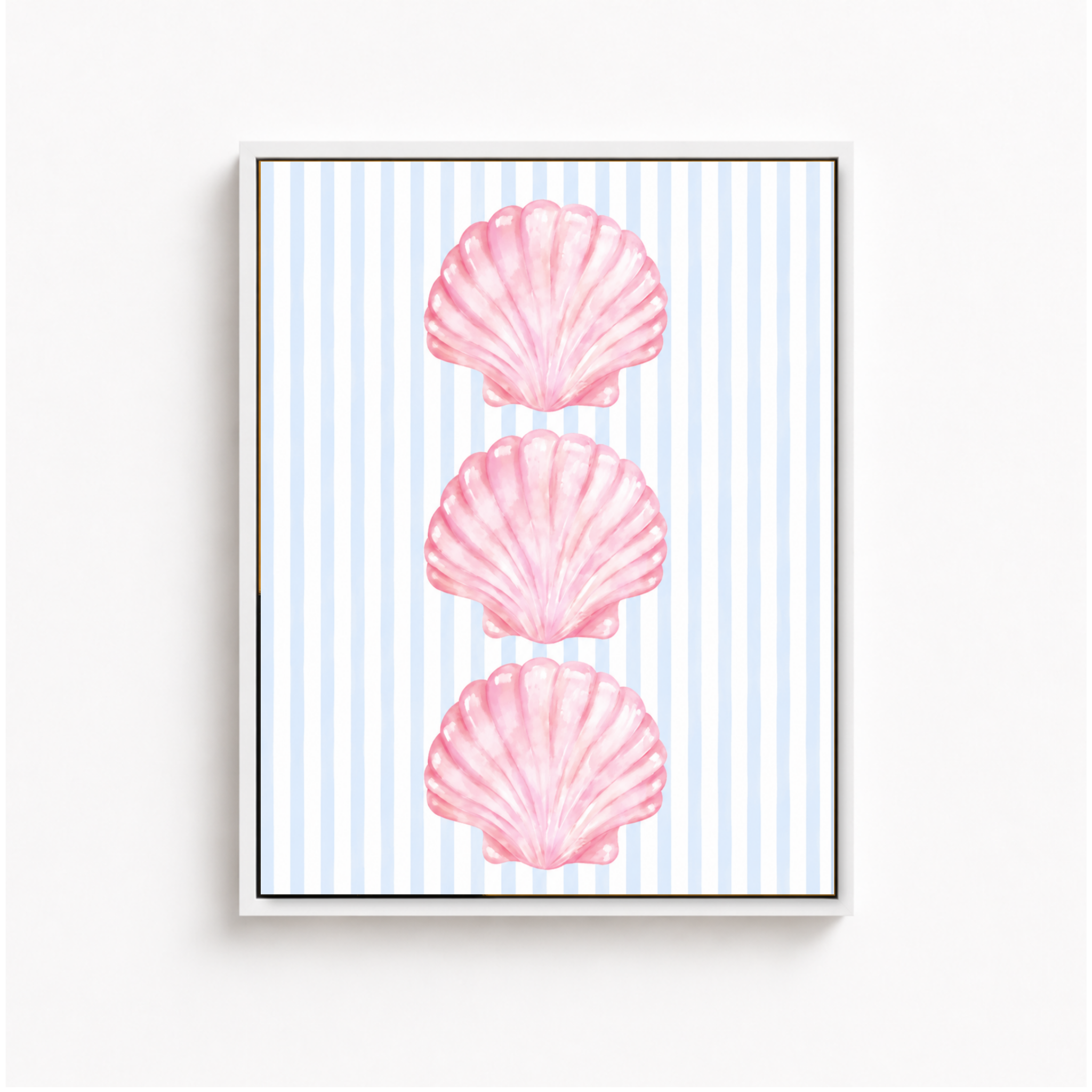 Pink Seashell Canvas Wall Art Aura Canvas