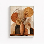 Boho Dried Palm Vase Canvas Wall Art Aura Canvas