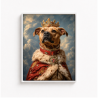 Custom Pet King Portrait Canvas Aura Canvas