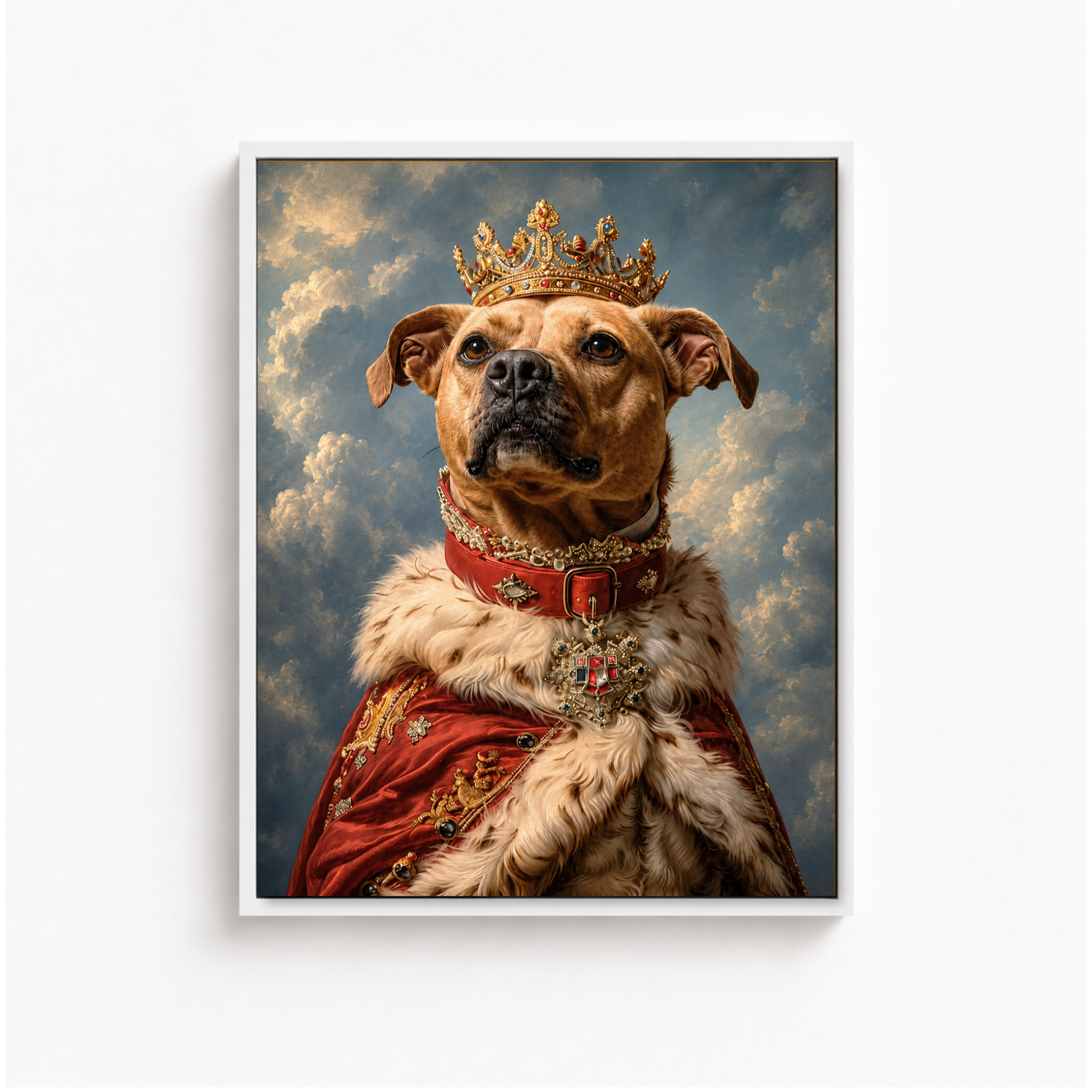 Custom Pet King Portrait Canvas Aura Canvas