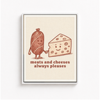 Meats and Cheeses Canvas Wall Art Aura Canvas