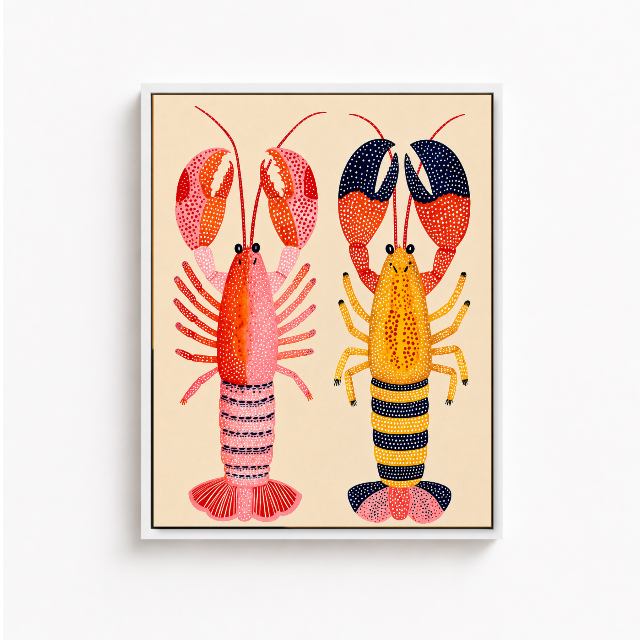 Colorful Lobster Canvas Wall Art Aura Canvas