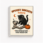 Spooky Biscuits Cat Canvas Wall Art Aura Canvas