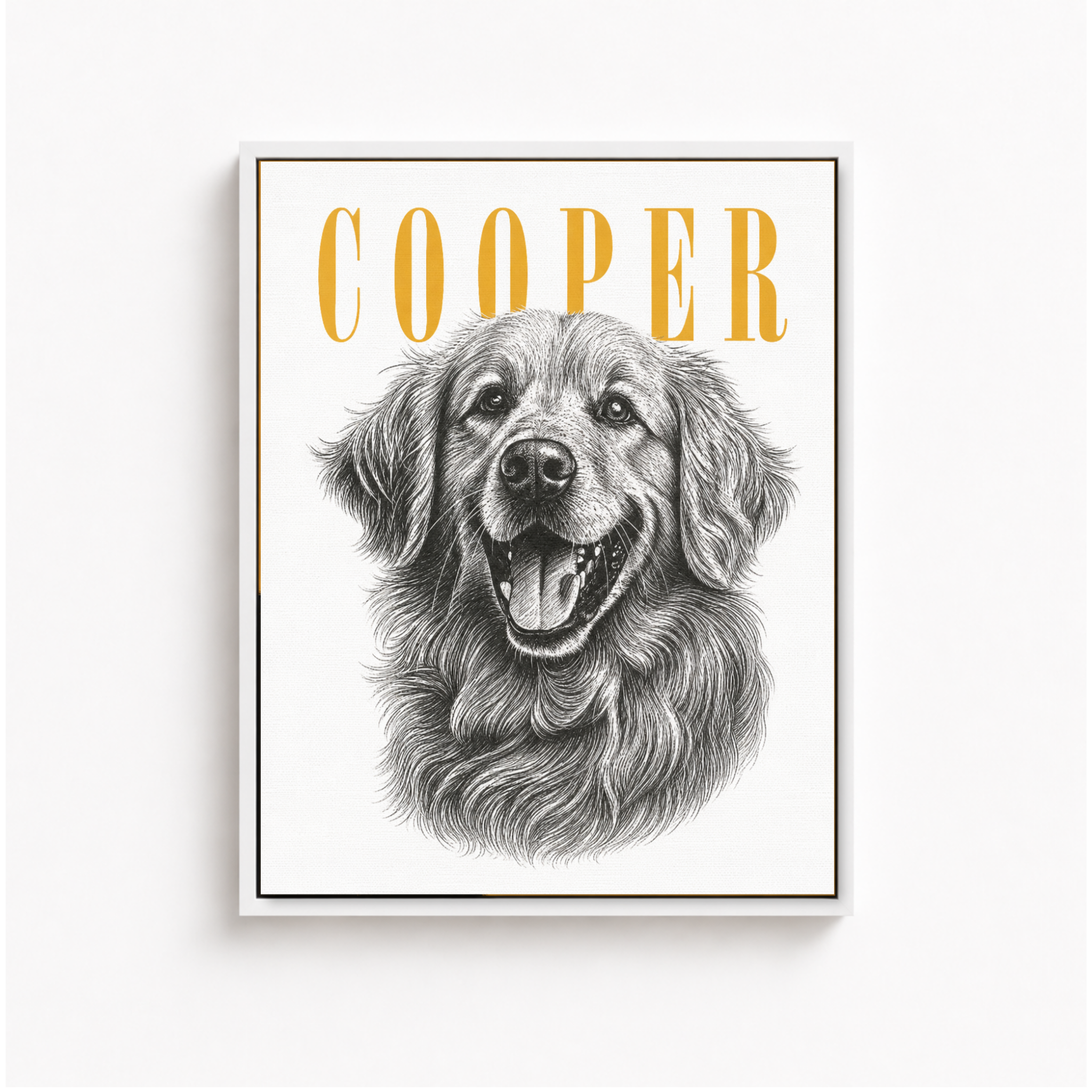 Custom Vintage Pet Portrait Canvas Aura Canvas