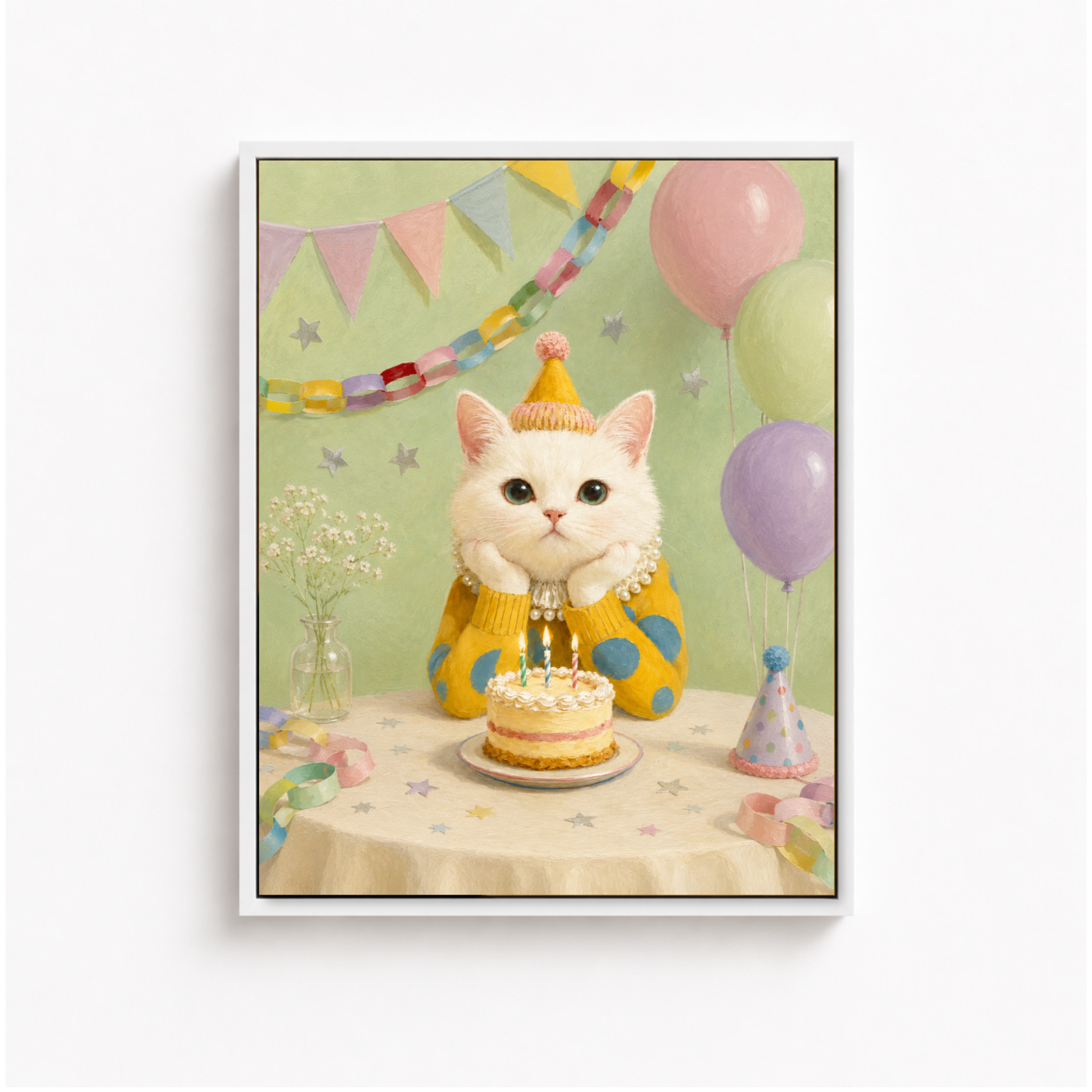 Custom Pet Birthday Portrait Canvas Aura Canvas