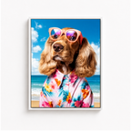Custom Summer Pet Portrait Canvas Aura Canvas
