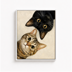 Curious Cats Canvas Wall Art Aura Canvas