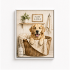 Custom Pet Laundry Room Portrait Canvas Aura Canvas