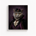 Custom Victorian Gothic Pet Portrait Canvas Aura Canvas