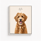 Custom Minimal Pet Portrait Canvas Aura Canvas