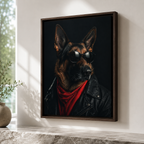 Custom Cool Dog Portrait Canvas Wall Art