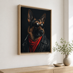 Custom Cool Dog Portrait Canvas Wall Art
