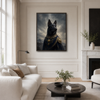 Custom Royal Guardian Pet Portrait Canvas Wall Art