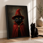 Custom Witch Pet Portrait Canvas Wall Art