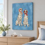 Funny Dalmatian Dogs in Sunglasses Canvas Wall Art