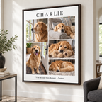 Custom Pet Memorial Photo Collage Canvas Wall Art - personalized canvas detail 8