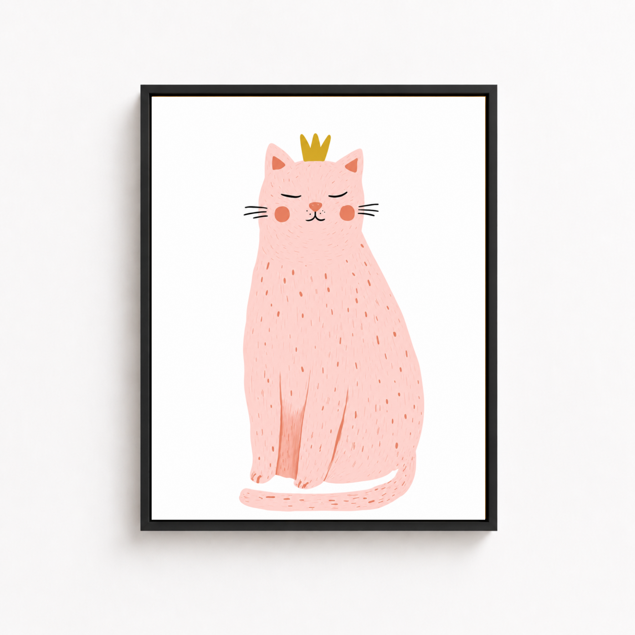 Pink Princess Cat Canvas Wall Art Aura Canvas