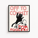 Tomfoolery Cat Canvas Wall Art Aura Canvas