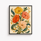 Vintage Floral Bouquet Canvas Aura Canvas