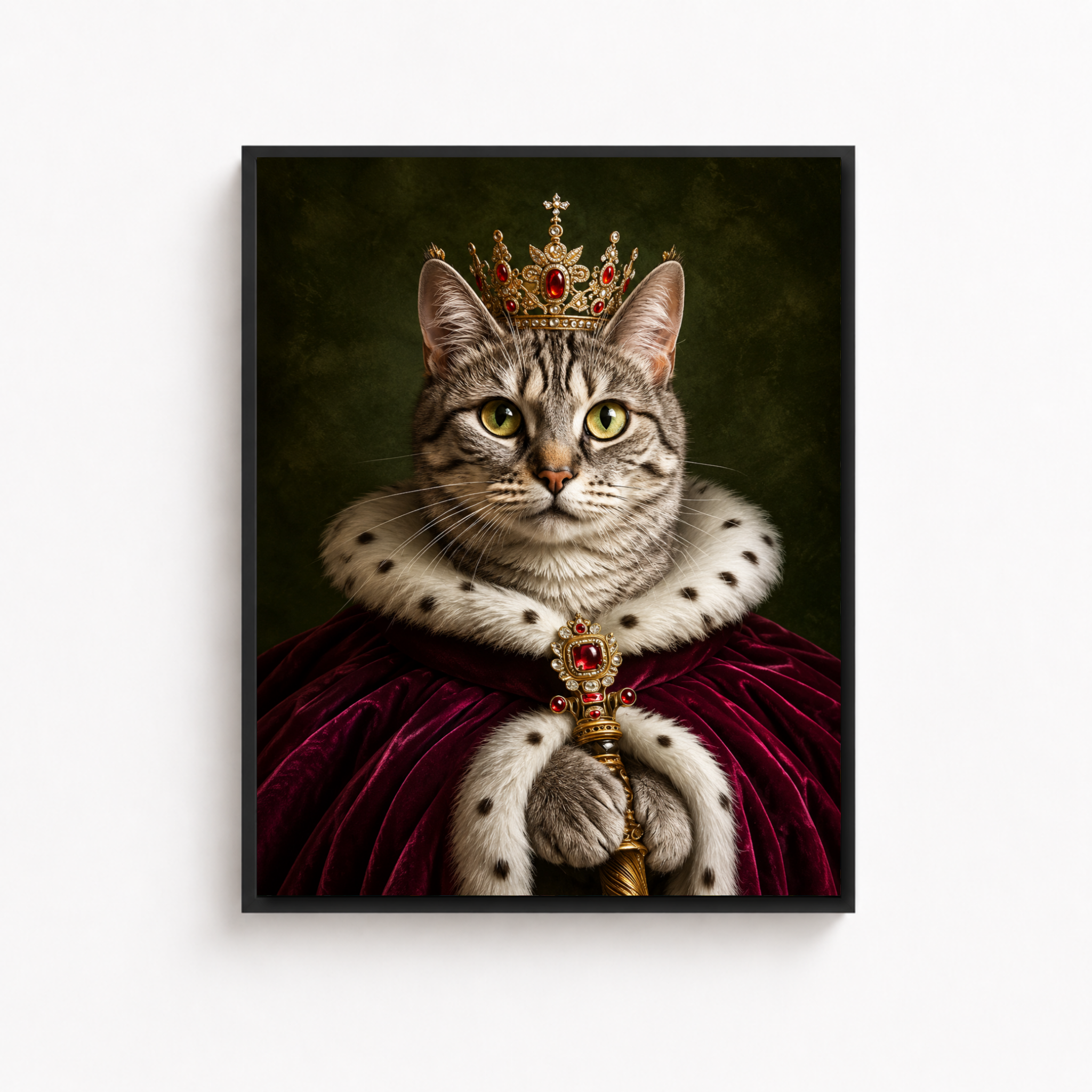 Custom Royal Pet Portrait Canvas Aura Canvas
