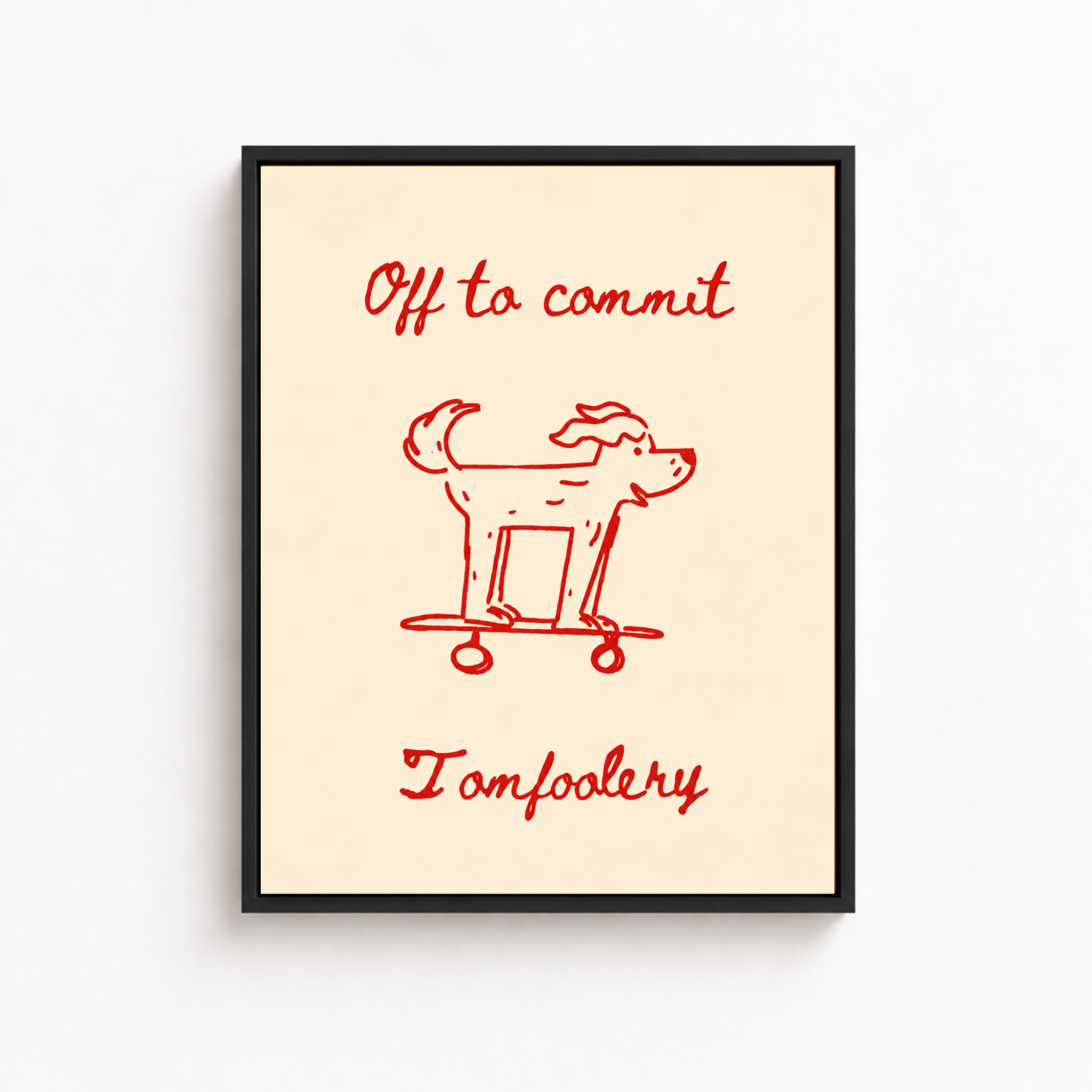 Tomfoolery Dog Canvas Wall Art Aura Canvas