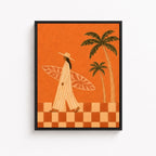 Surfer Girl Canvas Wall Art