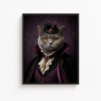 Custom Victorian Gothic Pet Portrait Canvas Aura Canvas