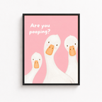 Are You Pooping Goose Canvas Wall Art Aura Canvas