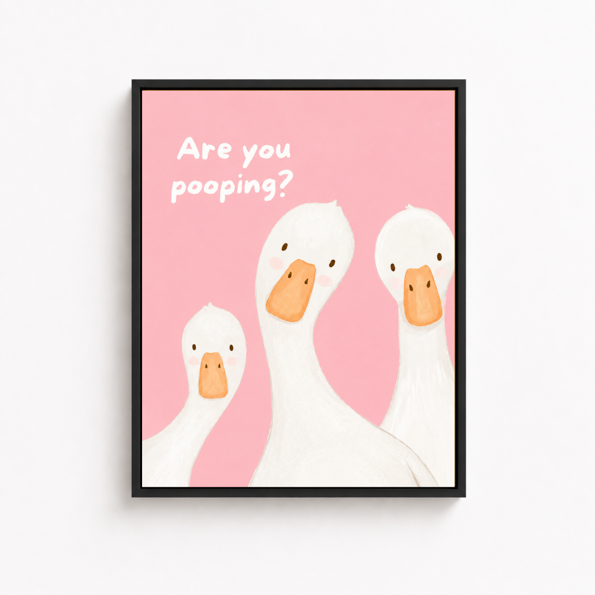Are You Pooping Goose Canvas Wall Art Aura Canvas