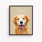 Custom Pet Memorial Portrait Canvas Aura Canvas