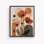 Terracotta Poppy Flower Canvas Aura Canvas