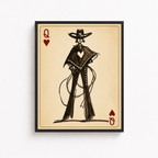 Cowgirl Queen Playing Card Canvas Aura Canvas