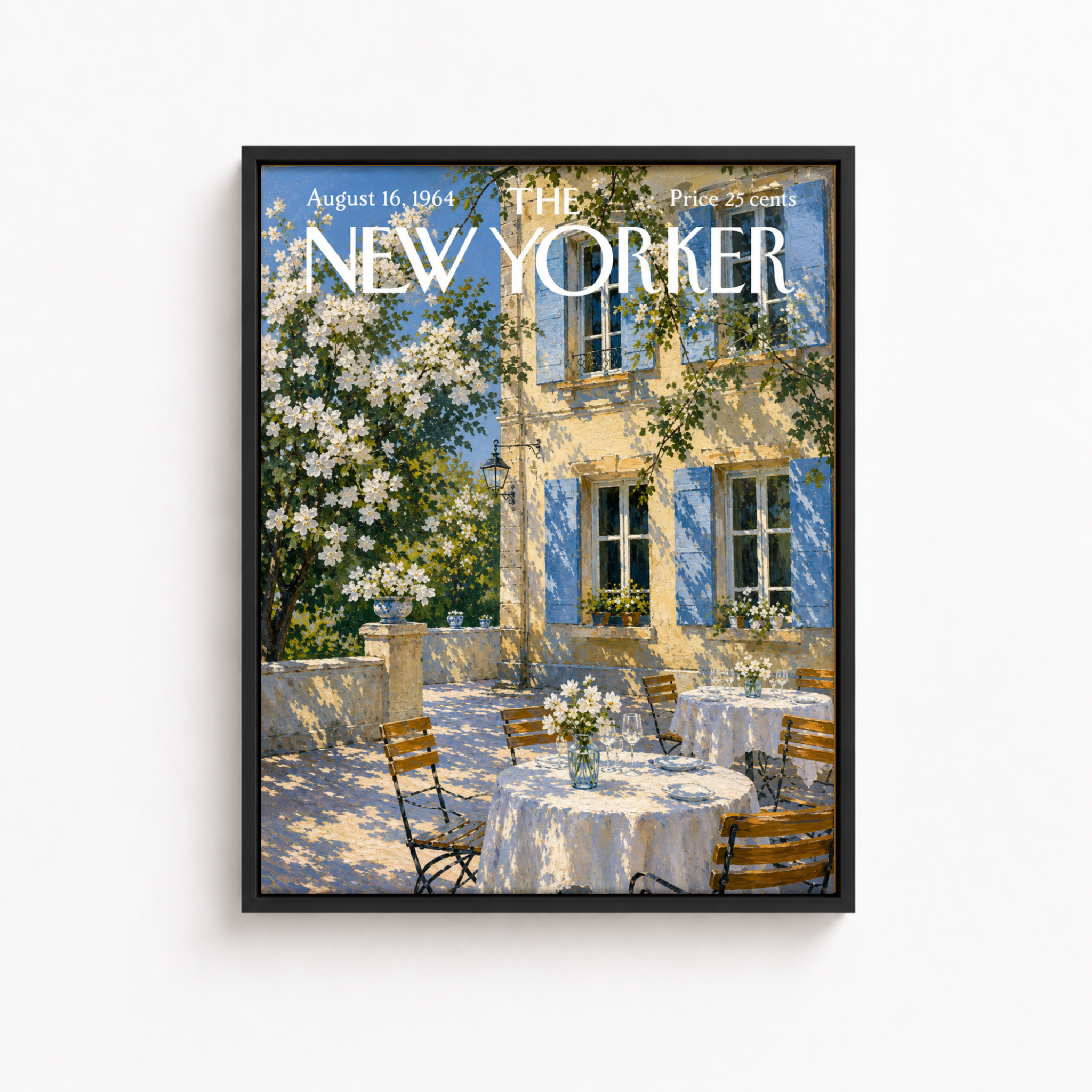 French Garden Café Canvas Wall Art Aura Canvas