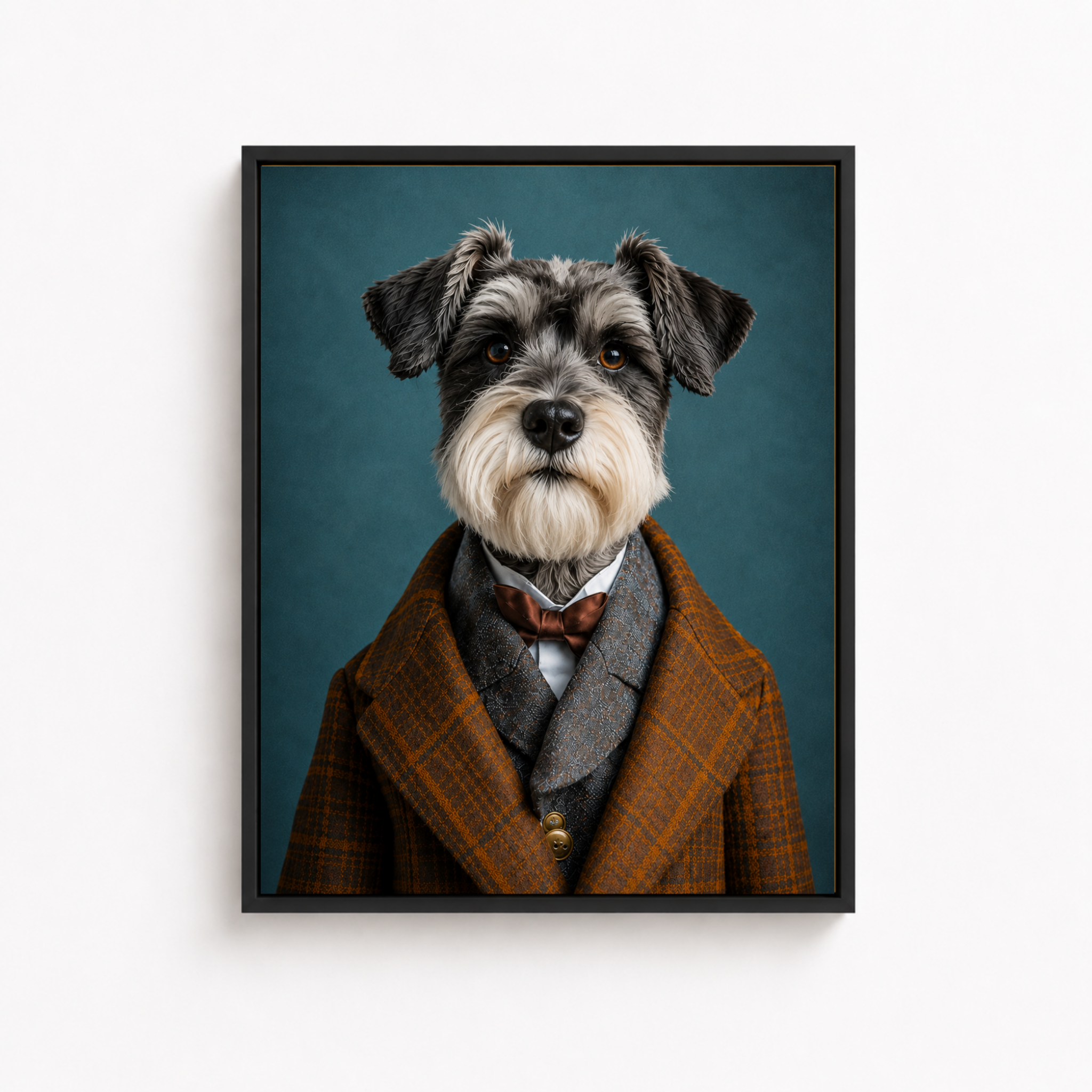 Custom Distinguished Pet Portrait Canvas Aura Canvas