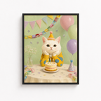 Custom Pet Birthday Portrait Canvas Aura Canvas