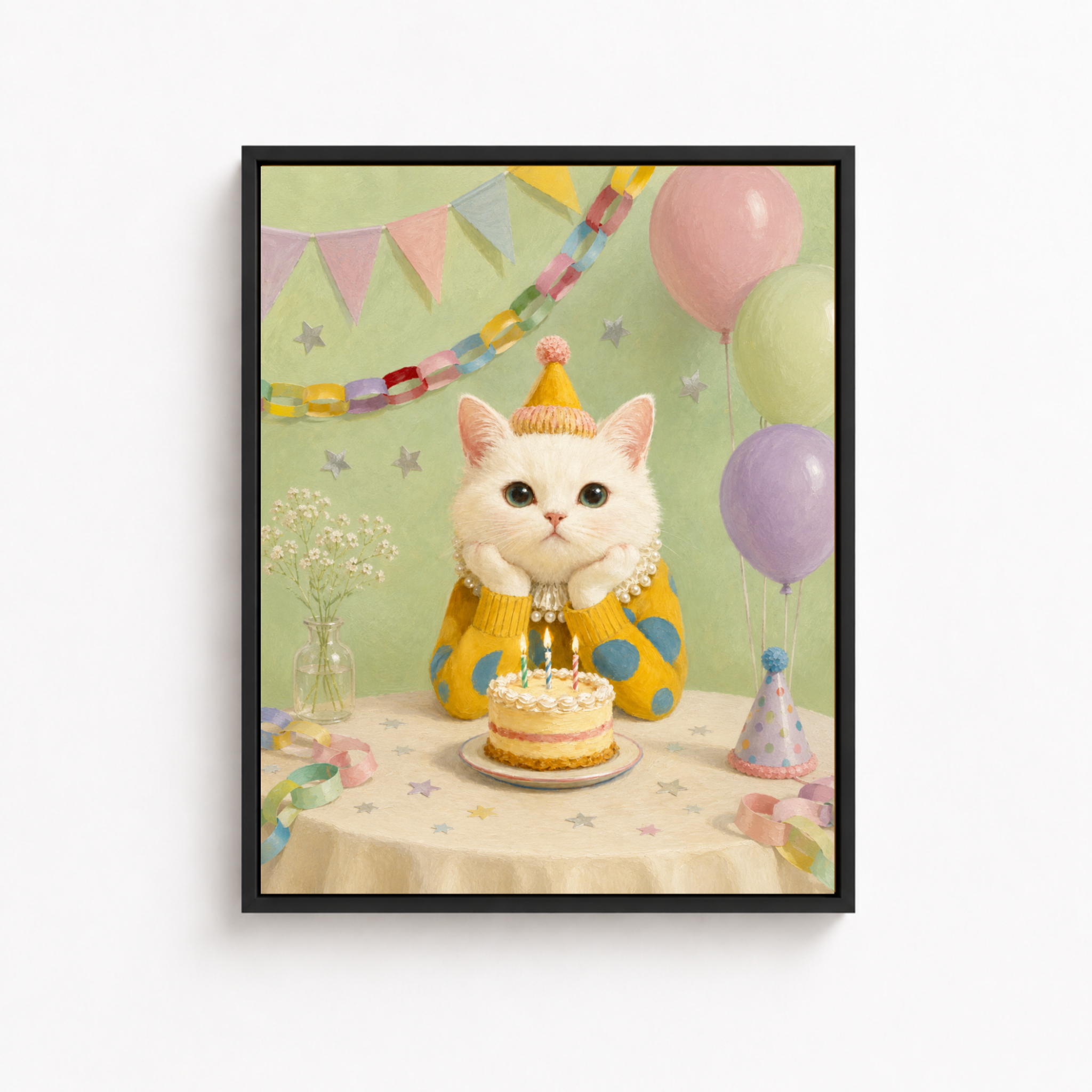 Custom Pet Birthday Portrait Canvas Aura Canvas