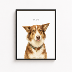 Custom Minimalist Pet Name Portrait Canvas Aura Canvas