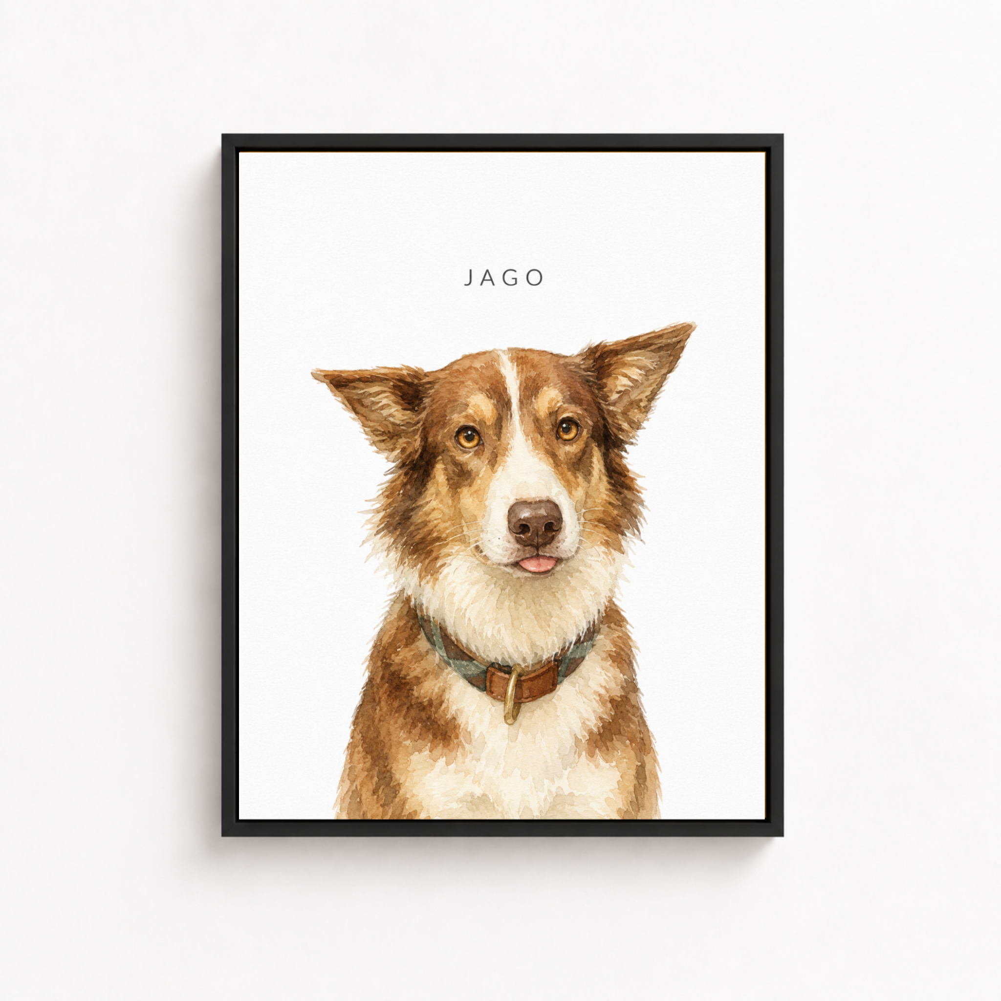 Custom Minimalist Pet Name Portrait Canvas Aura Canvas