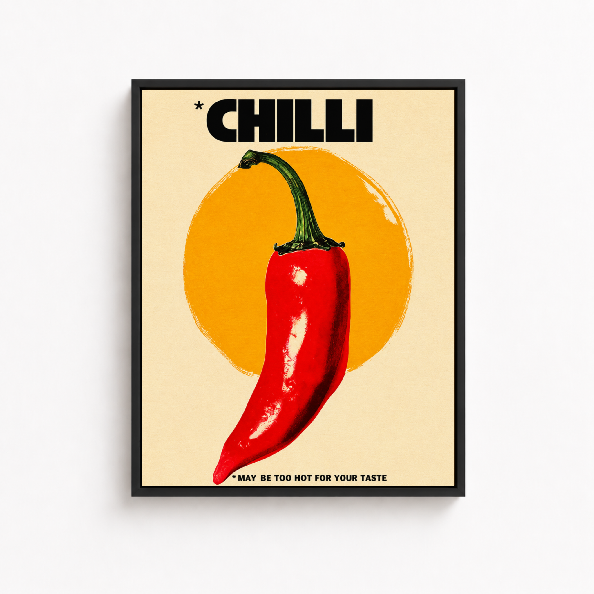 Retro Chilli Pepper Canvas Wall Art Aura Canvas