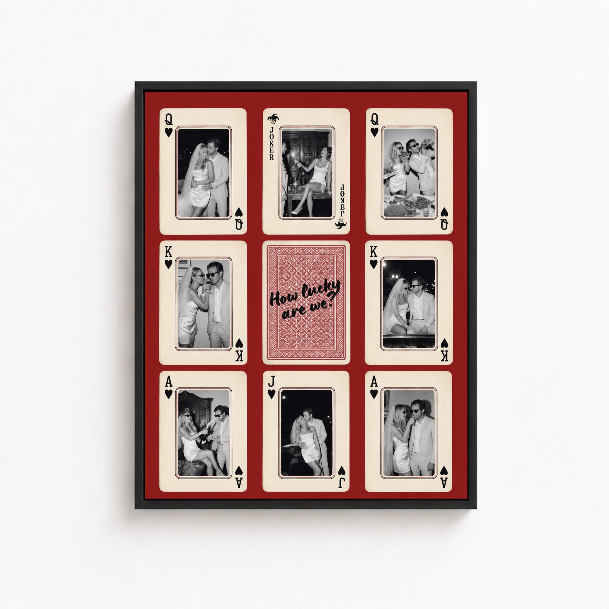 Custom Couple Playing Card Canvas Aura Canvas