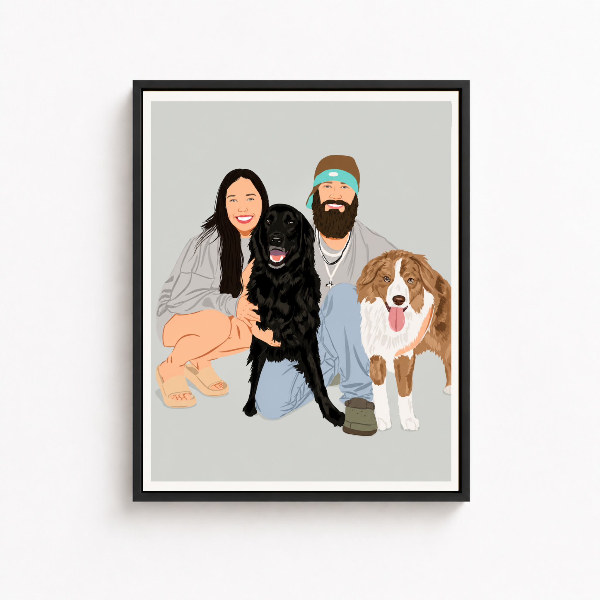 Custom Family Pet Portrait Canvas Aura Canvas