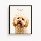 Custom Pet Remembrance Portrait Canvas Aura Canvas