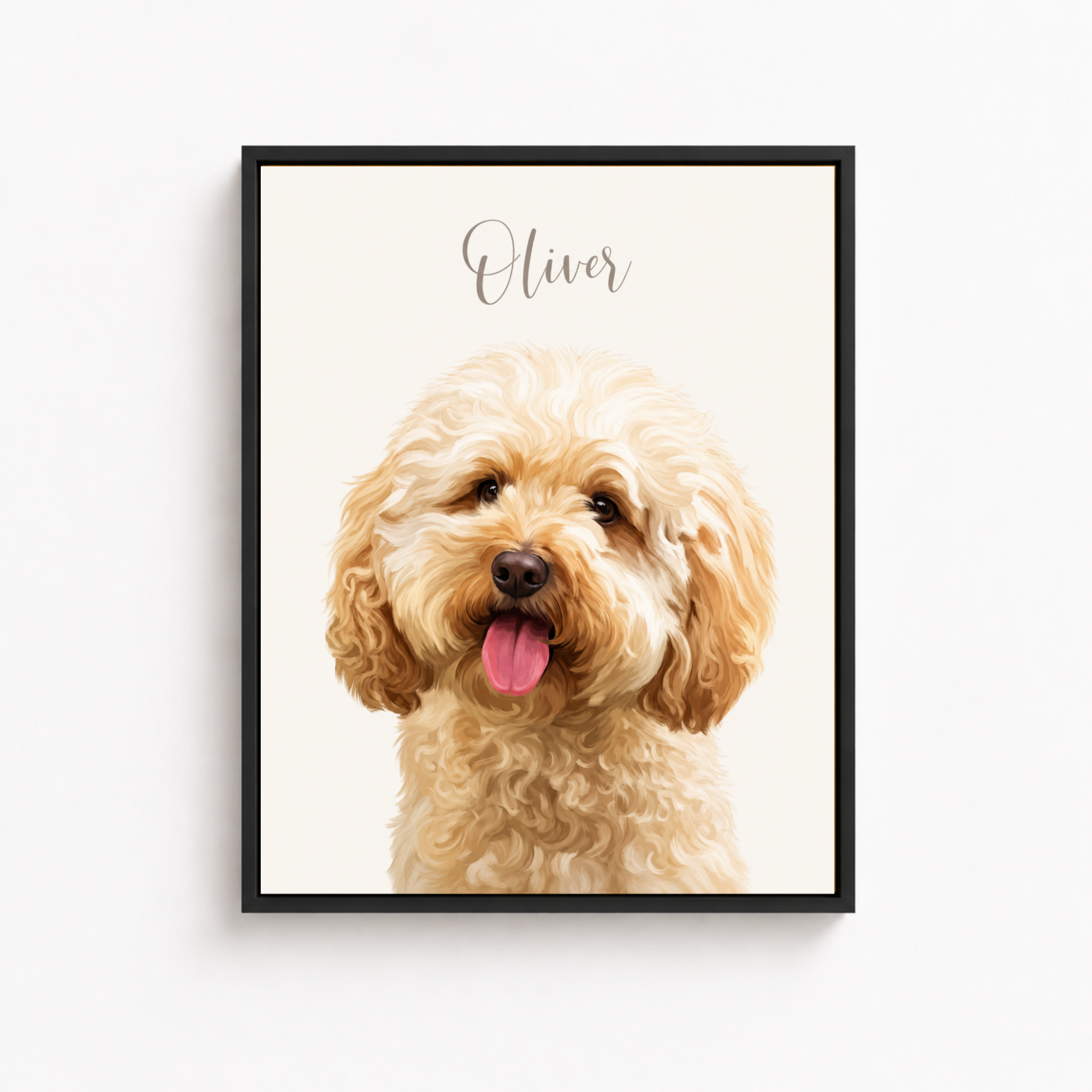 Custom Pet Remembrance Portrait Canvas Aura Canvas